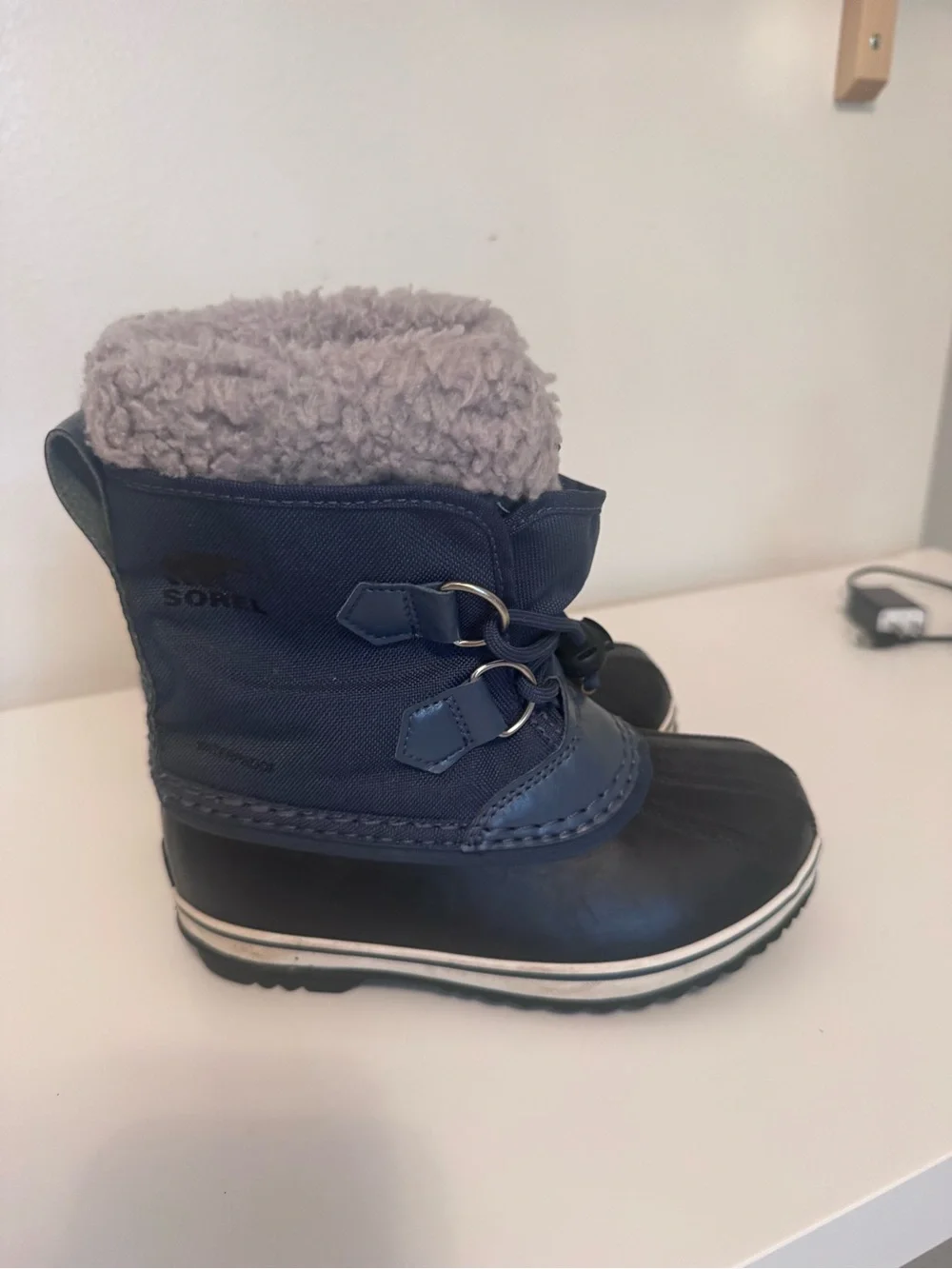 Sorel Kids Navy and Black Insulated Snow Boots